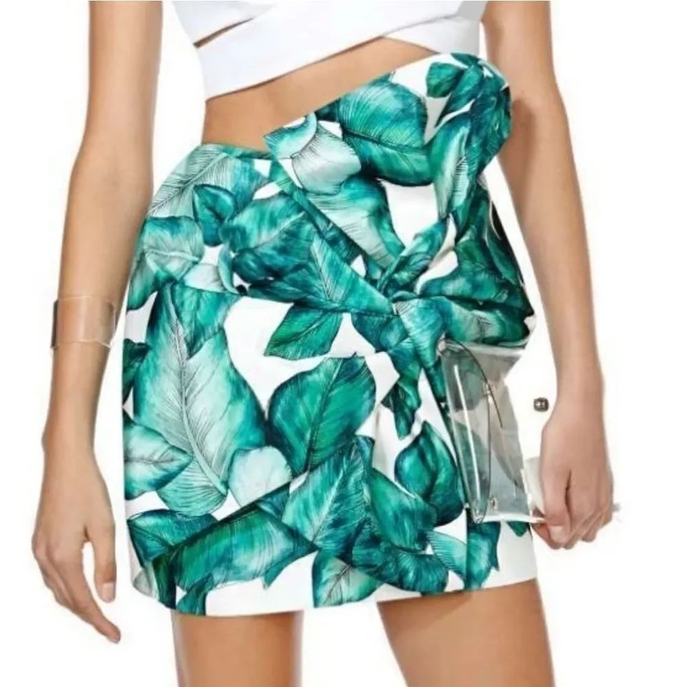 C/MEO Cameo Palm Print Mini Skirt